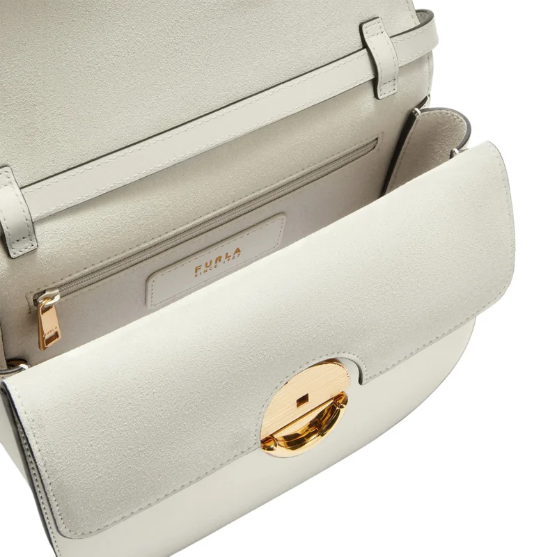 Furla White Sfera Round Crossbody S for Women | Best Price UAE